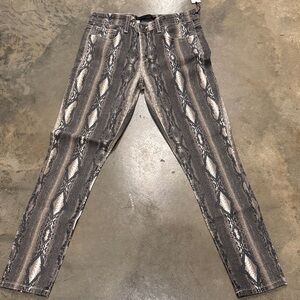 Joe's Jeans Snake Print Mid Rise Skinny Ankle Jeans